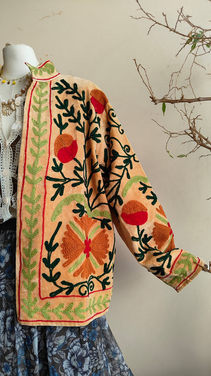 Giacca Boho con Tasche Laterali