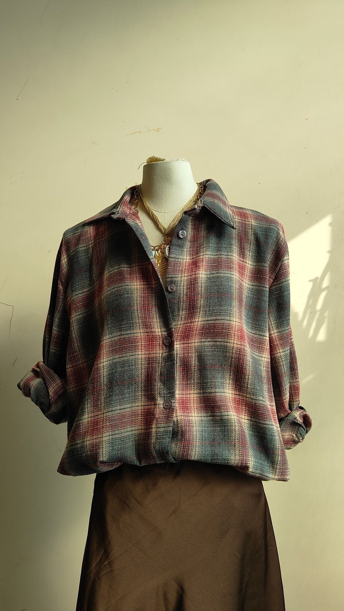 Camicia Tartan Oversize