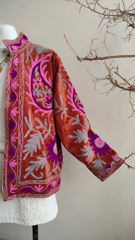 Giacca Boho con Tasche Laterali