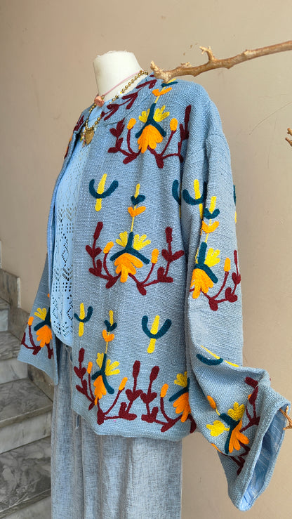 Giacca Boho tasche Canapa