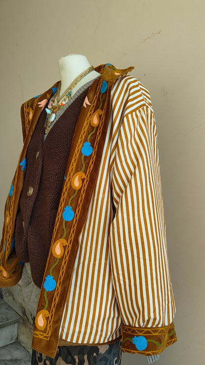 Giacca Boho con Tasche Laterali