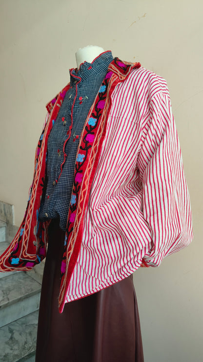 Giacca Boho con Tasche Laterali