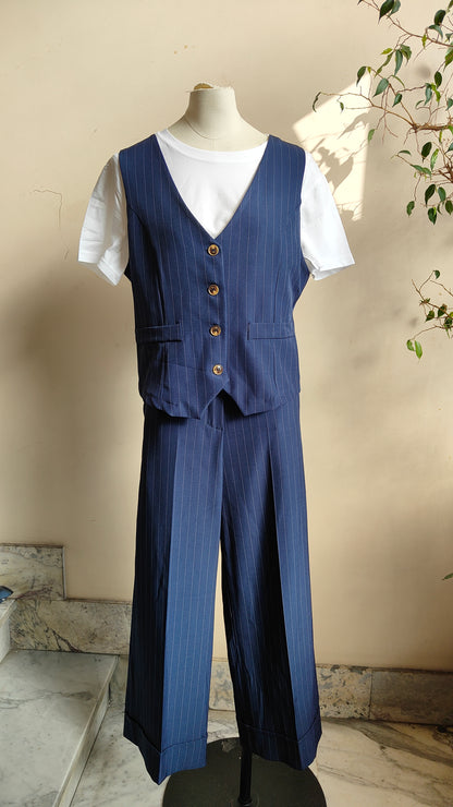 Completo gilet gessato