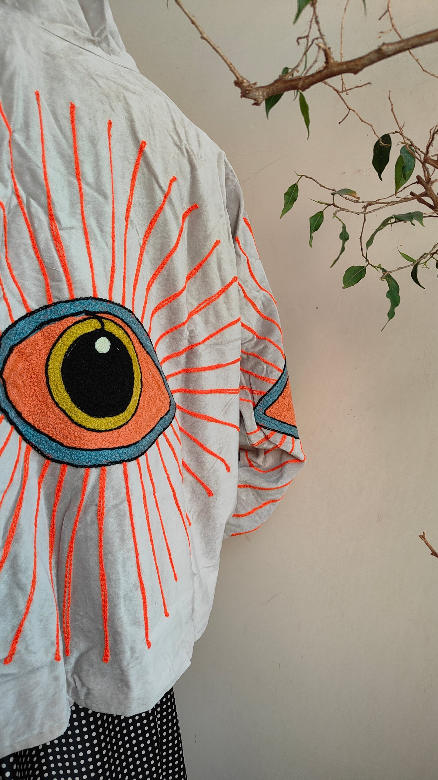 Giacca Boho con Tasche Laterali