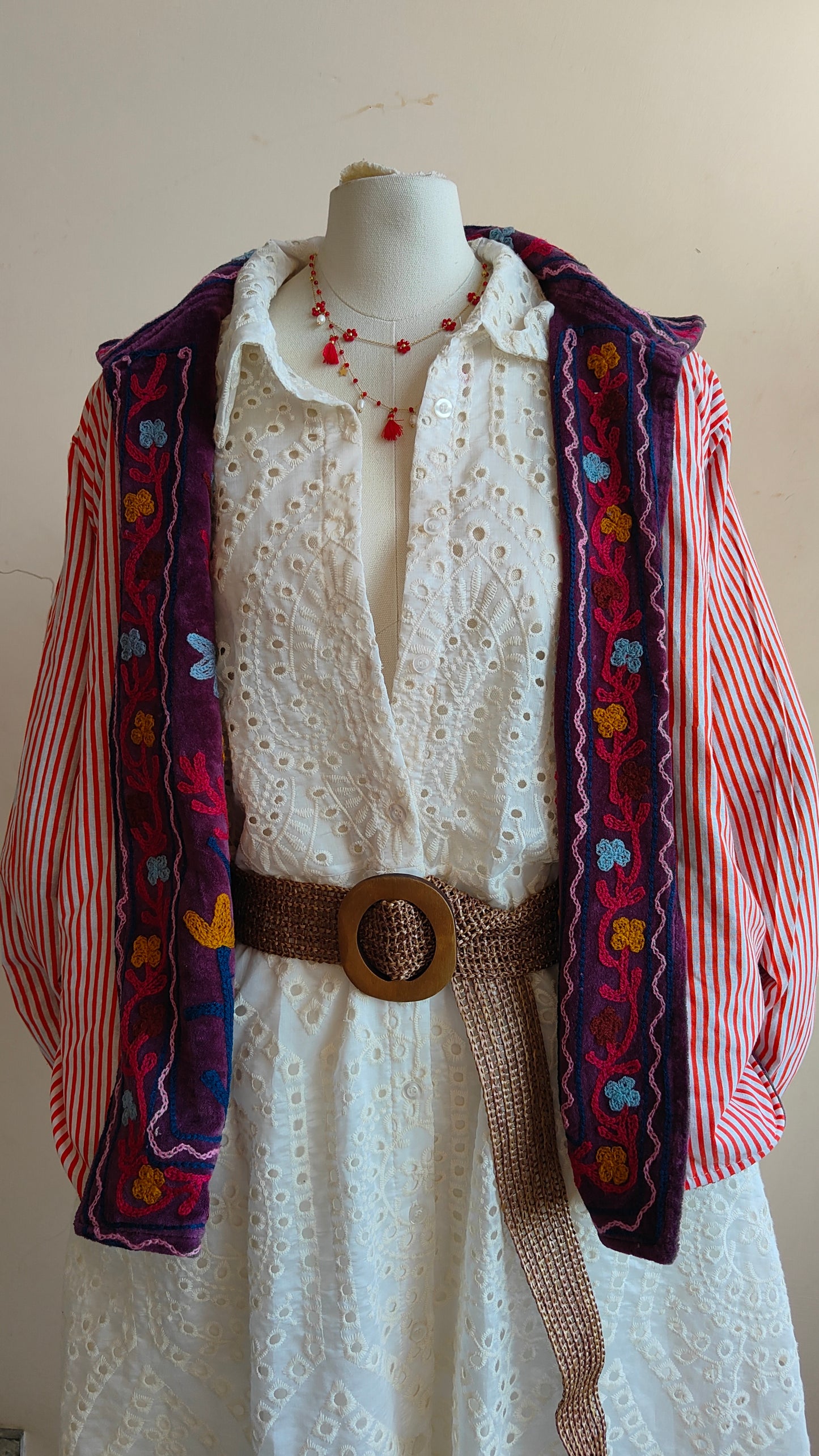 Giacca Boho con Tasche Laterali