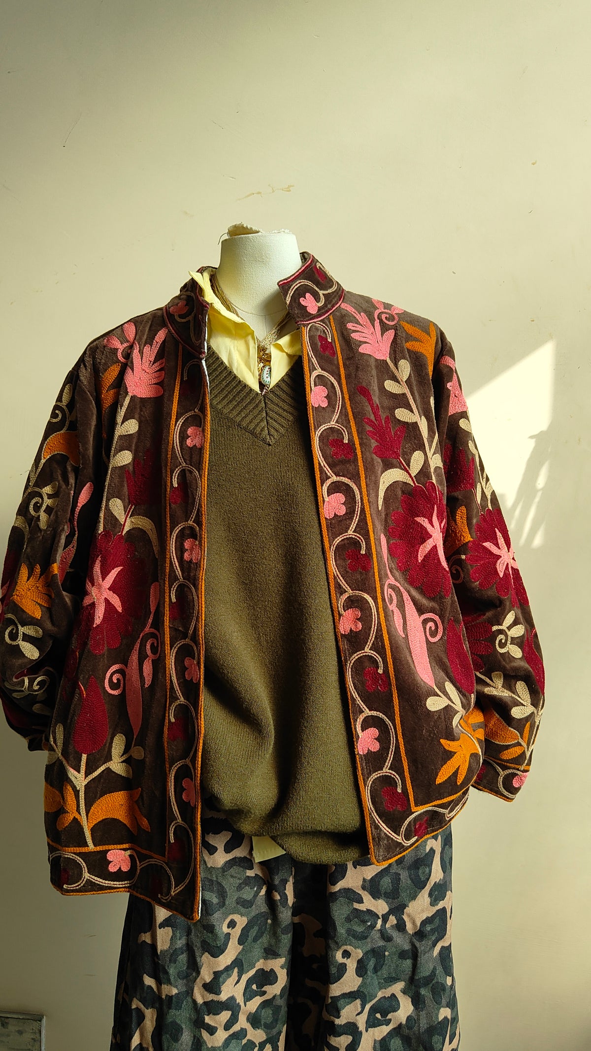 Giacca Boho con Tasche Laterali
