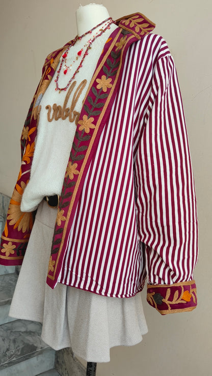 Giacca Boho con Tasche Laterali
