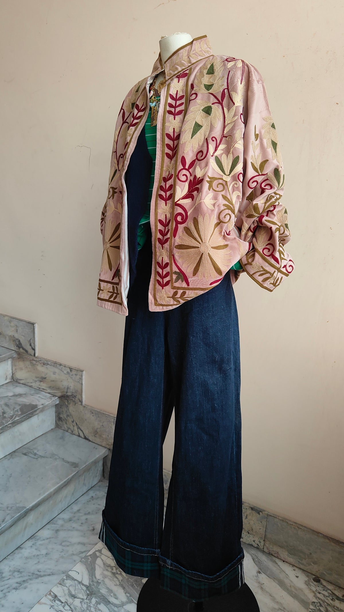 Giacca Boho con Tasche Laterali