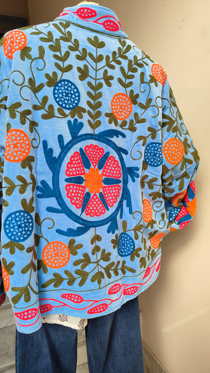 Giacca Boho con Tasche Laterali