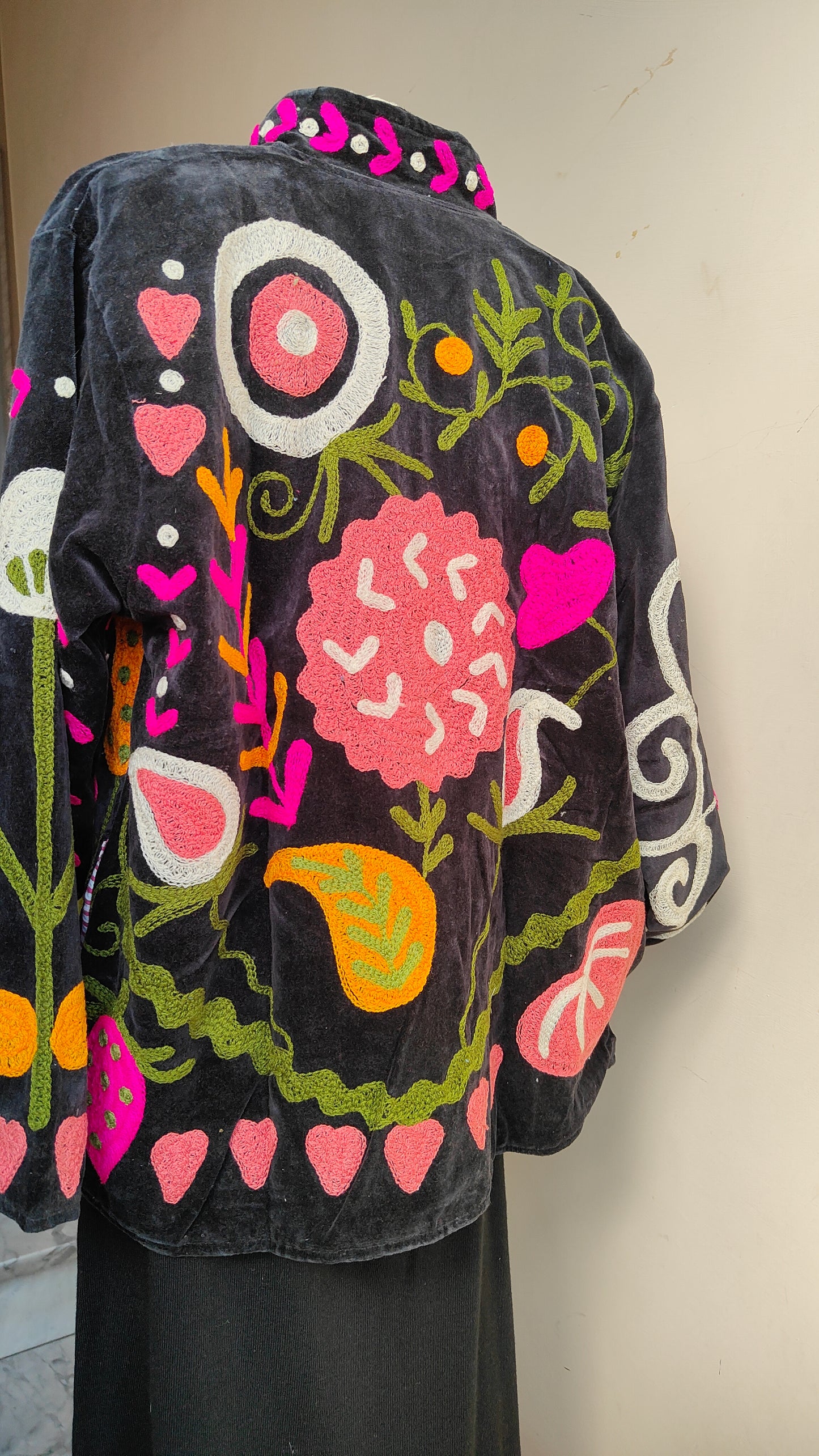 Giacca Boho con Tasche Laterali