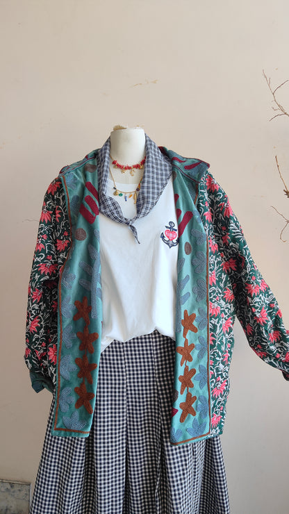 Giacca Boho con Tasche Laterali
