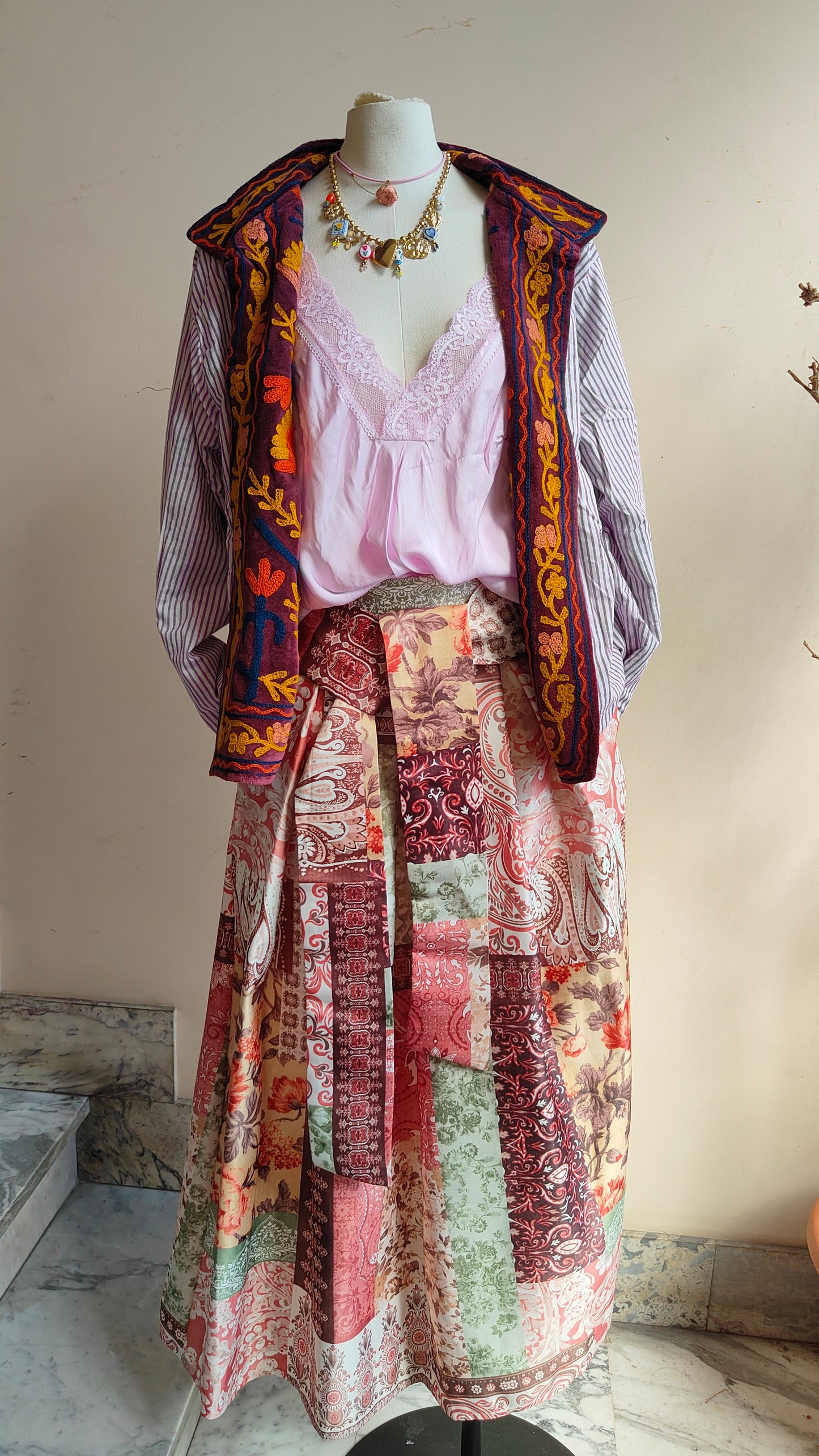 Giacca Boho con Tasche Laterali