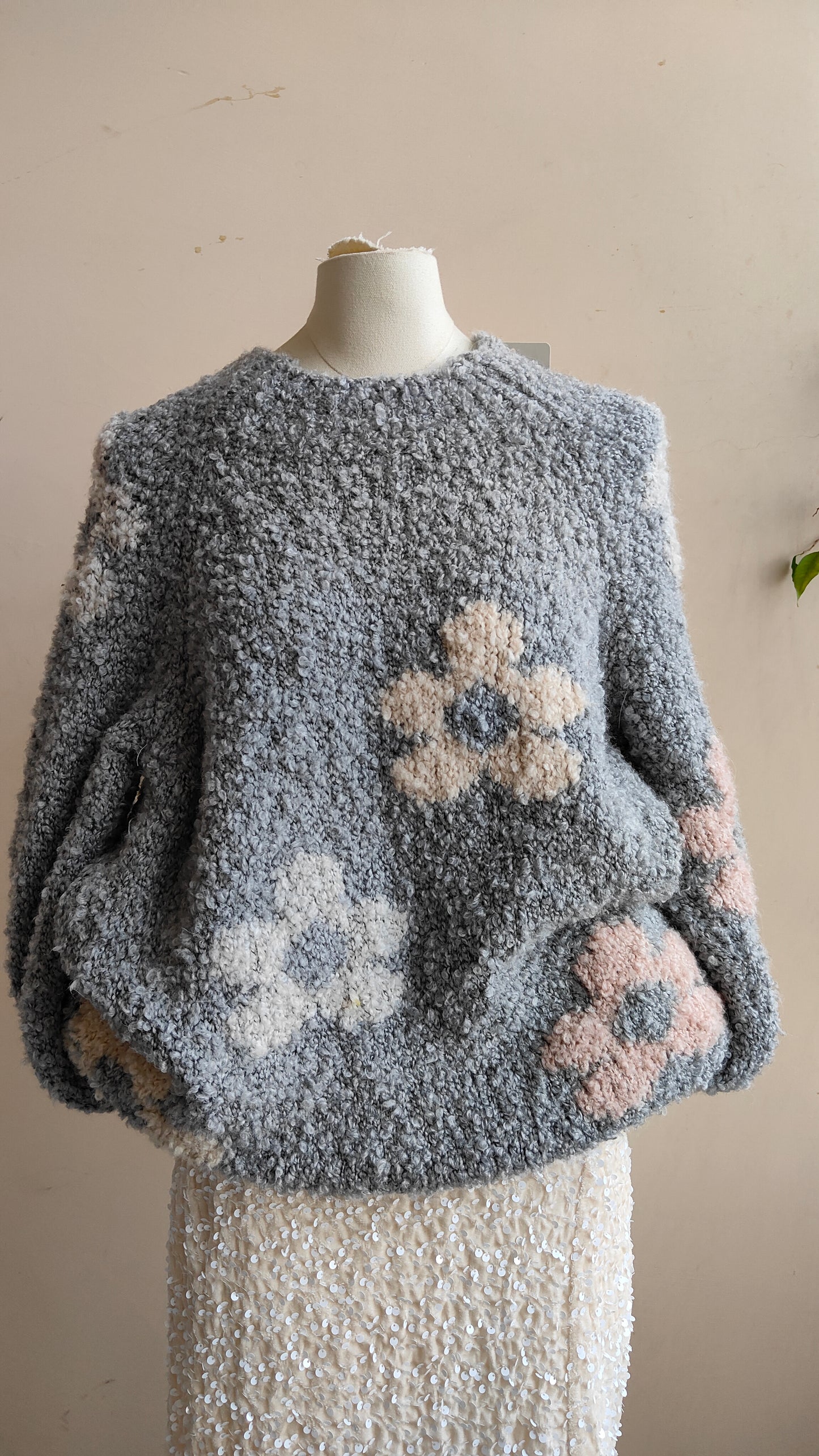 Pullover Teddy fiori