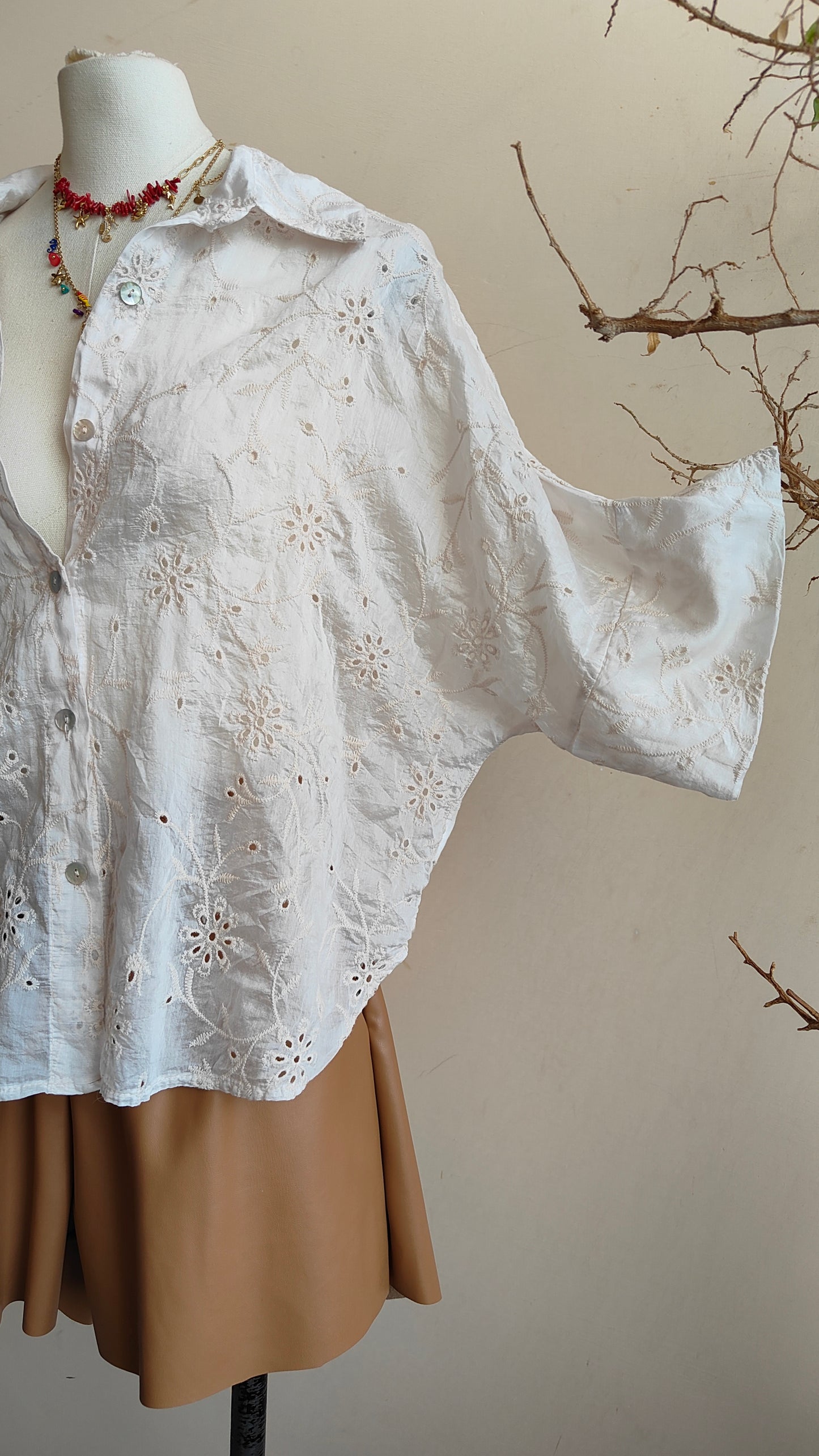 Camicia Ricamo Flora