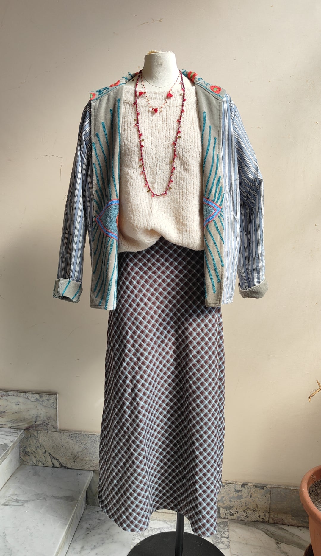 Giacca Boho con Tasche Laterali