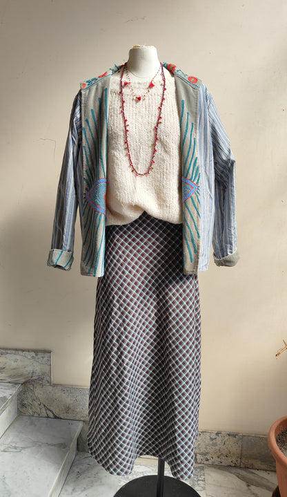 Giacca Boho con Tasche Laterali
