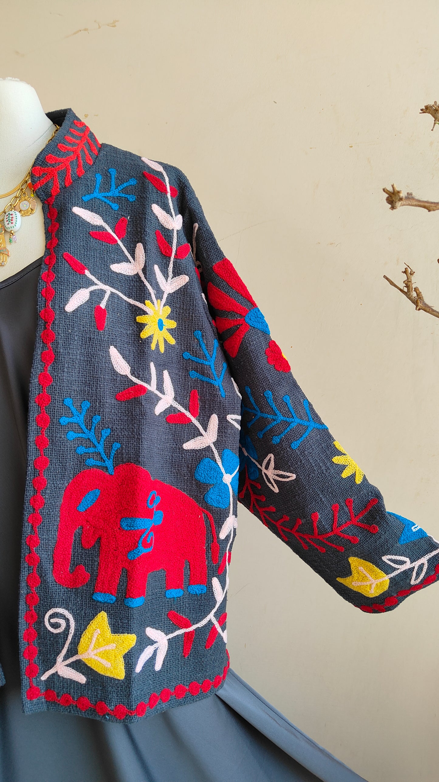 Giacca Boho tasche Canapa