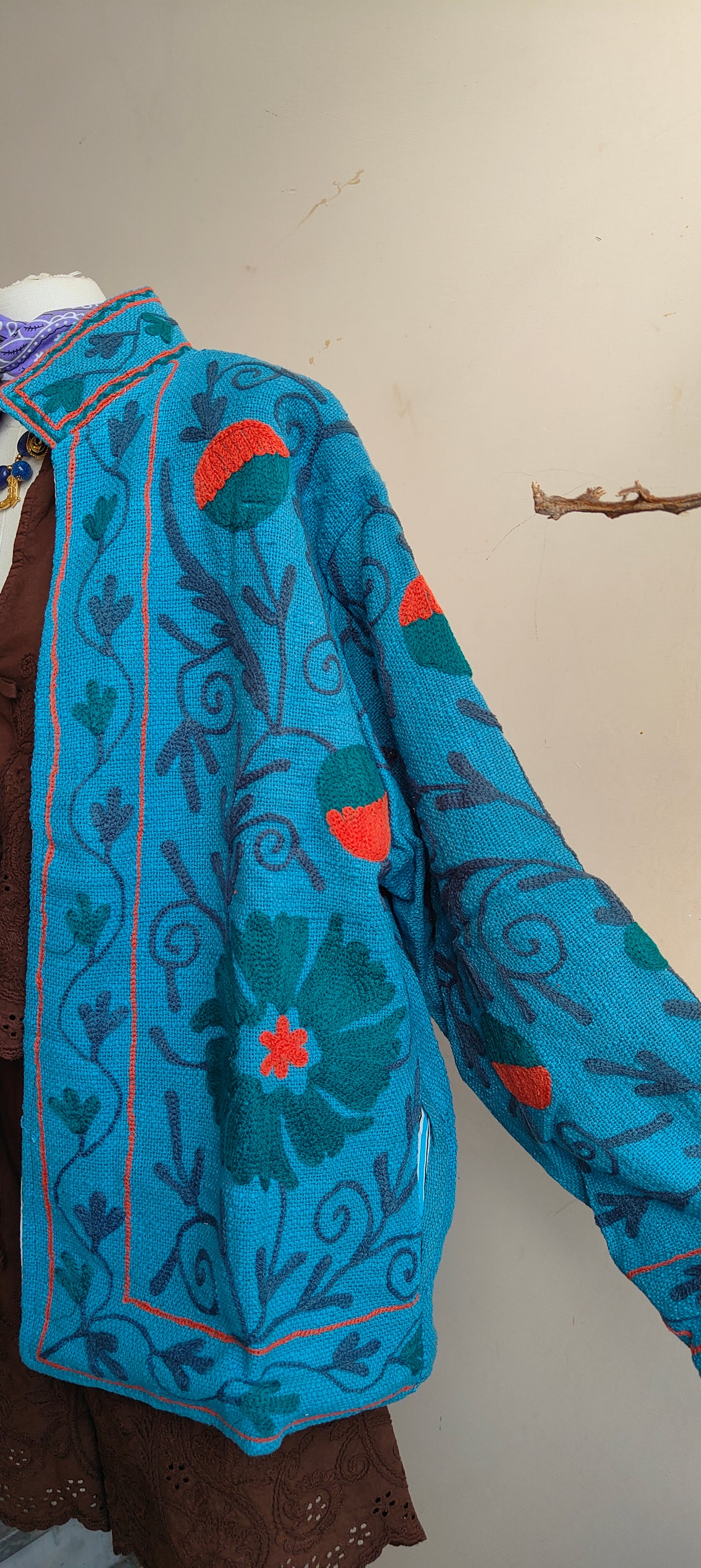 Giacca Boho tasche Canapa