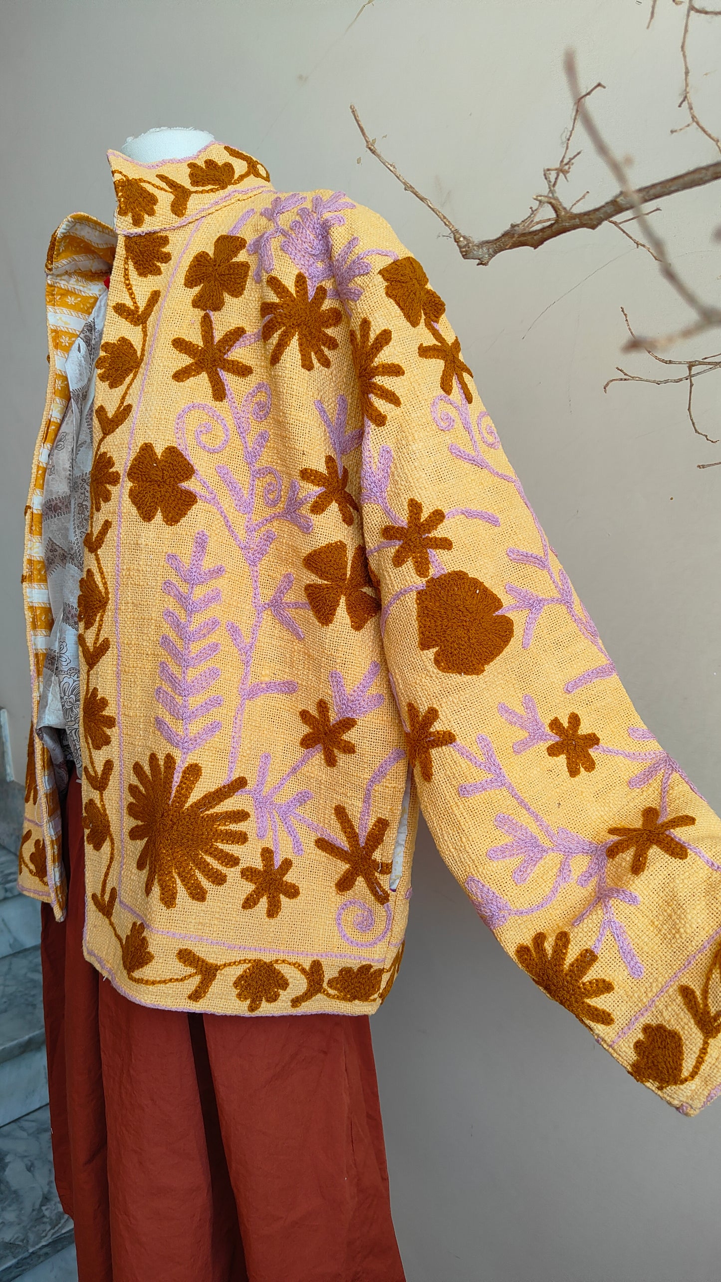 Giacca Boho tasche Canapa