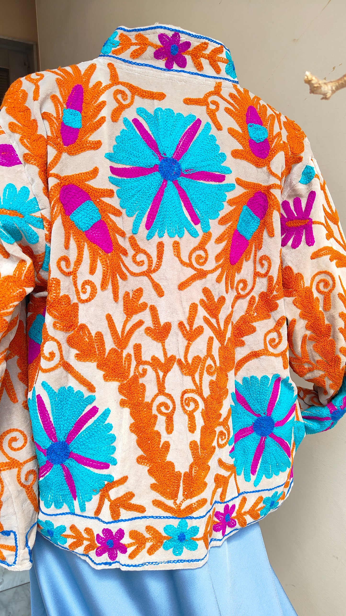 Giacca Boho con Tasche Laterali