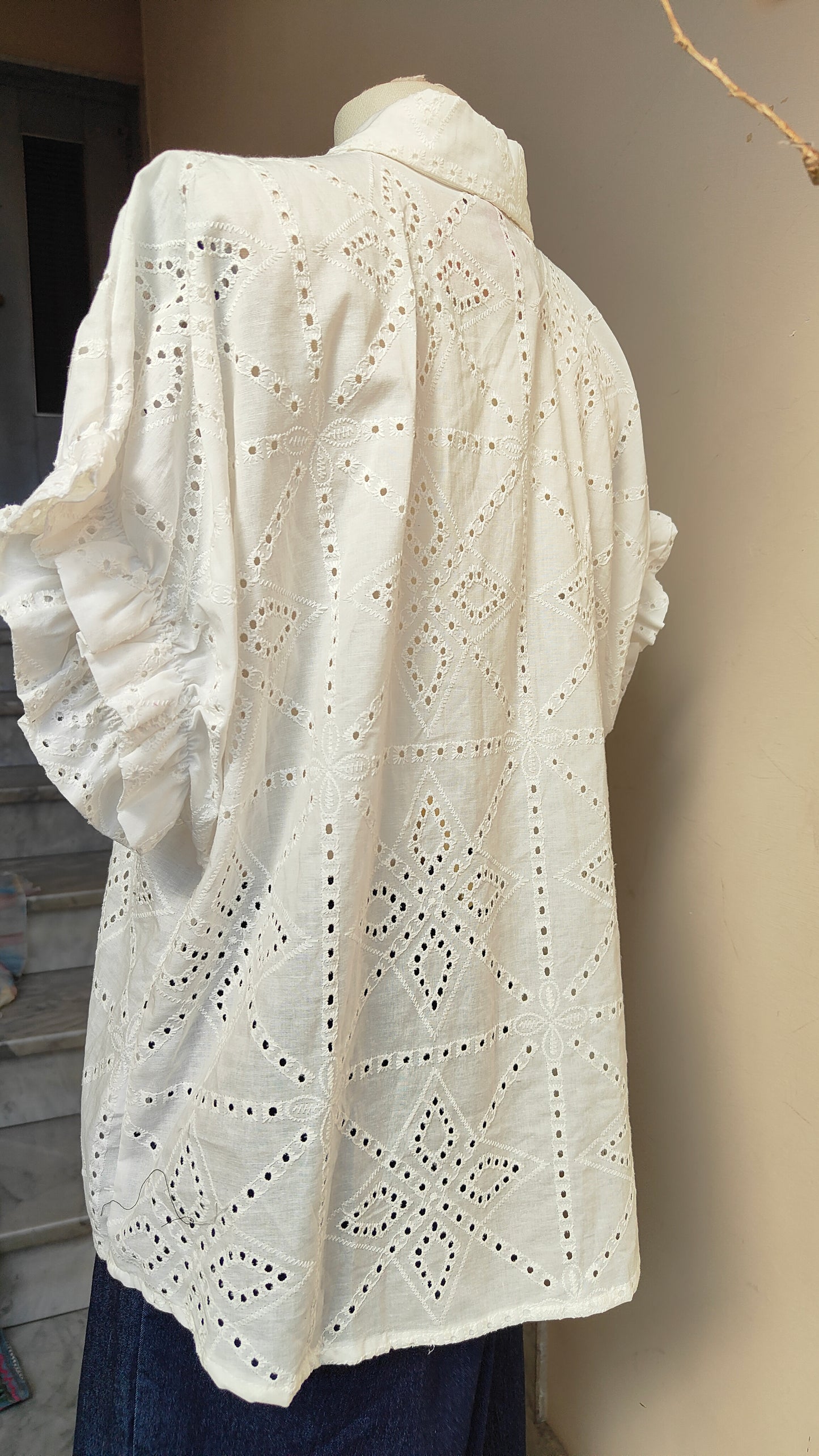 Camicia Ricamo Celeste