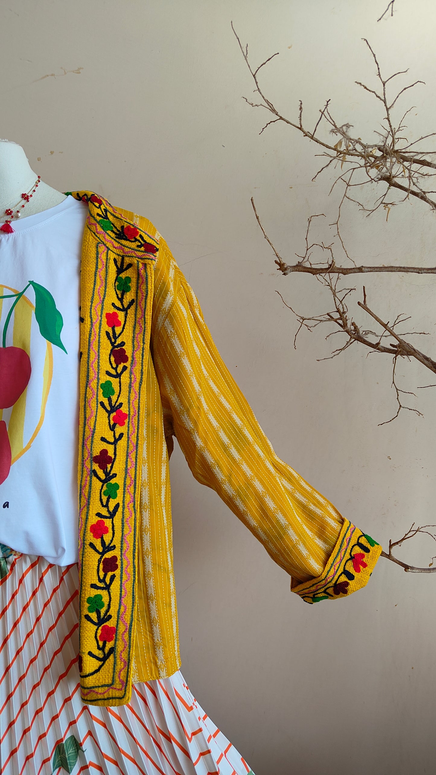 Giacca Boho tasche Canapa