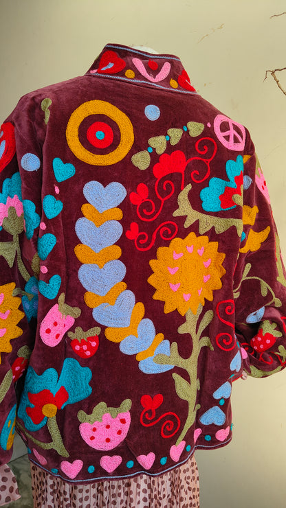 Giacca Boho con Tasche Laterali