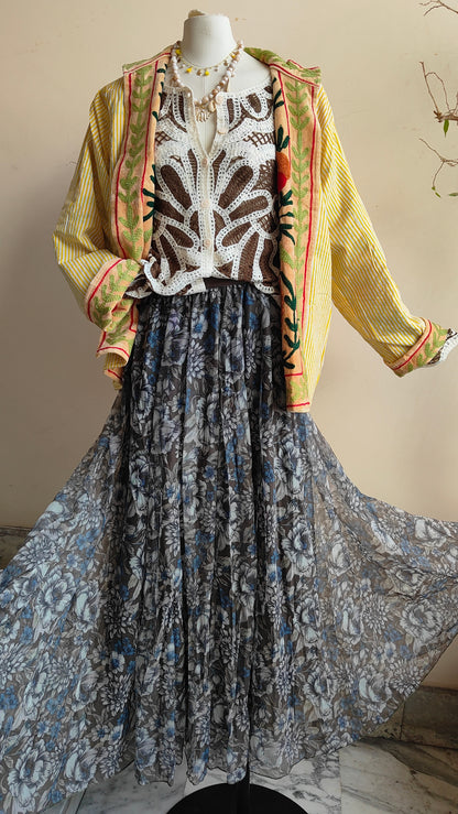 Giacca Boho con Tasche Laterali