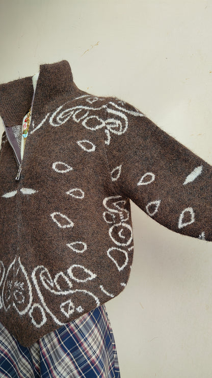 Cardigan Paisley Zip