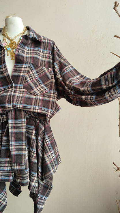COMPLETO CHECK – CAMICIA & GONNA ASIMMETRICA