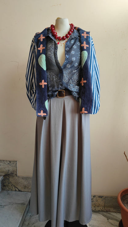 Giacca Boho con Tasche Laterali