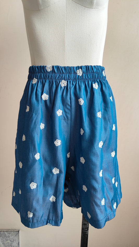 Shorts Margherite Blu
