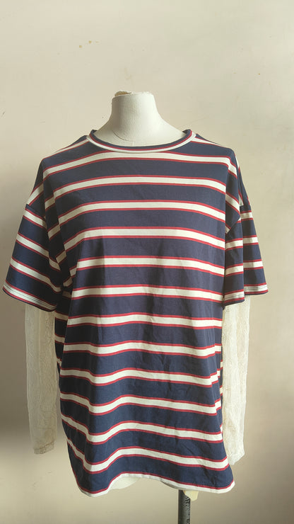 Maglia manica pizzo