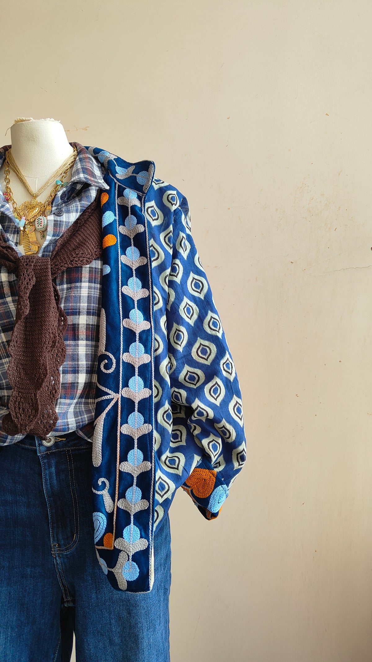 Giacca Boho con Tasche Laterali