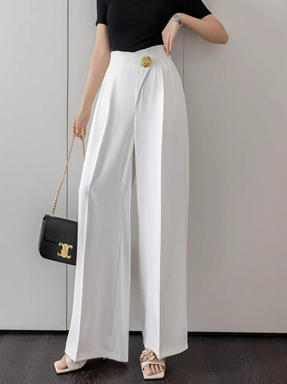 Pantaloni bottone oro