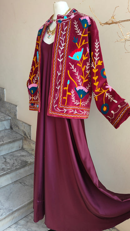 Giacca Boho con Tasche Laterali