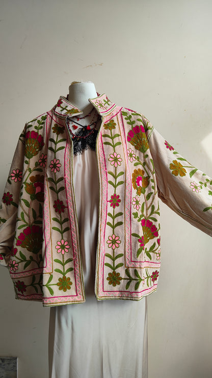 Giacca Boho con Tasche Laterali
