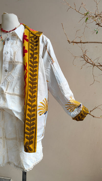 Giacca Boho con Tasche Laterali