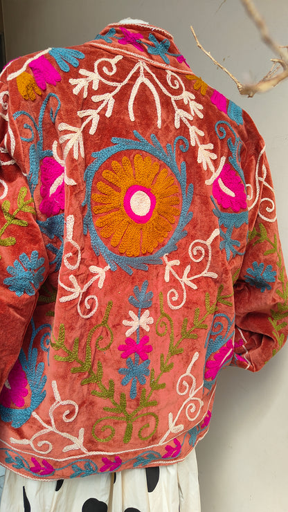 Giacca Boho con Tasche Laterali