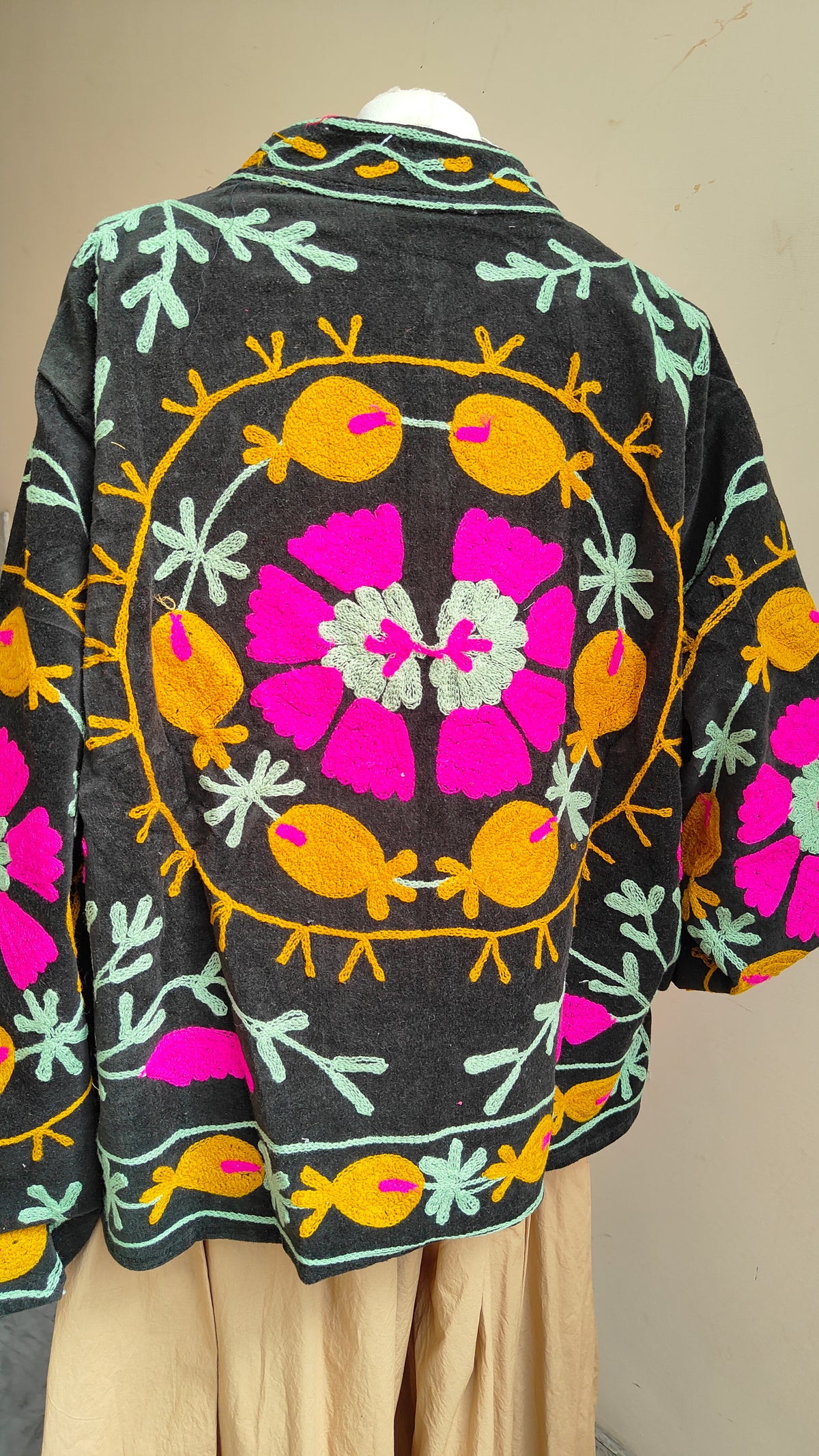 Giacca Boho con Tasche Laterali