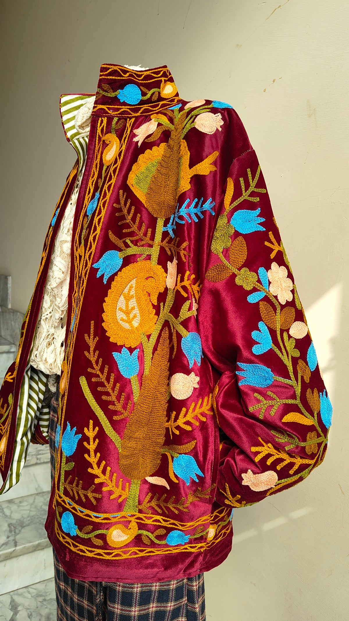 Giacca Boho con Tasche Laterali