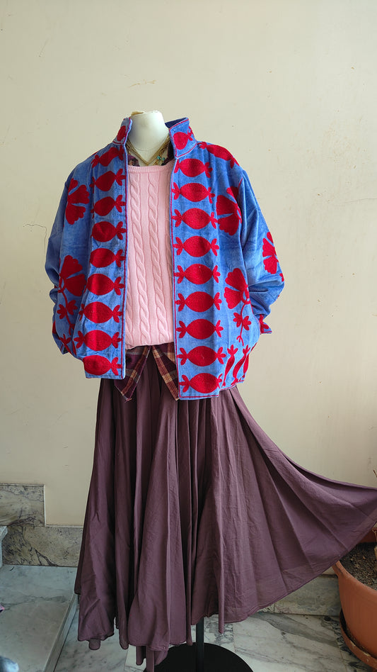 Giacca Boho con Tasche Laterali