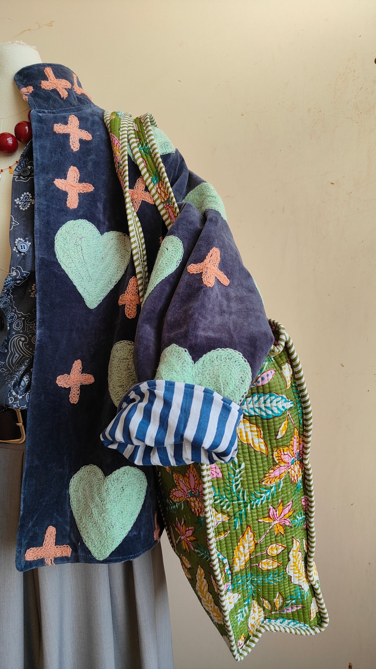 Giacca Boho con Tasche Laterali