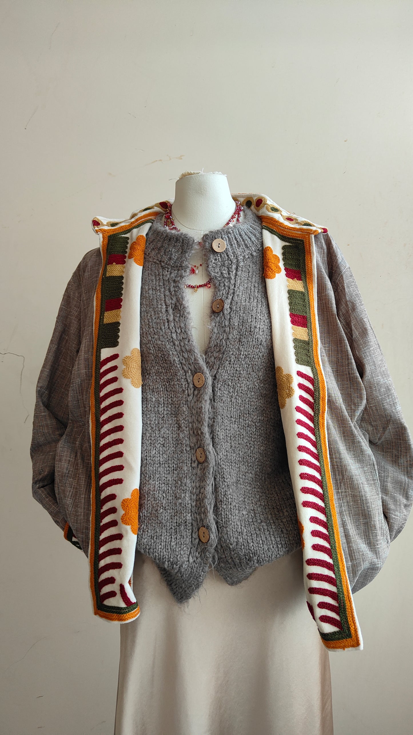 Giacca Boho con Tasche Laterali