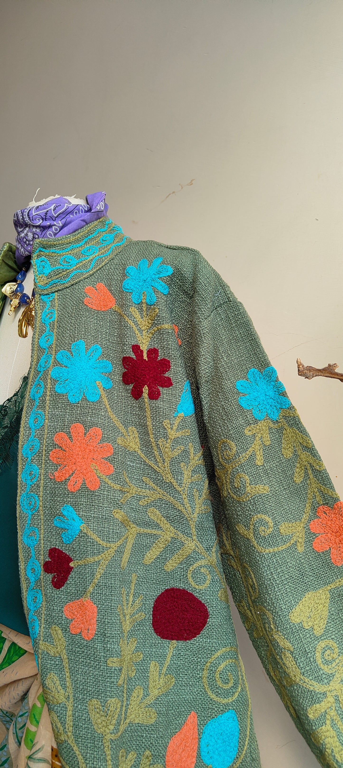 Giacca Boho tasche Canapa