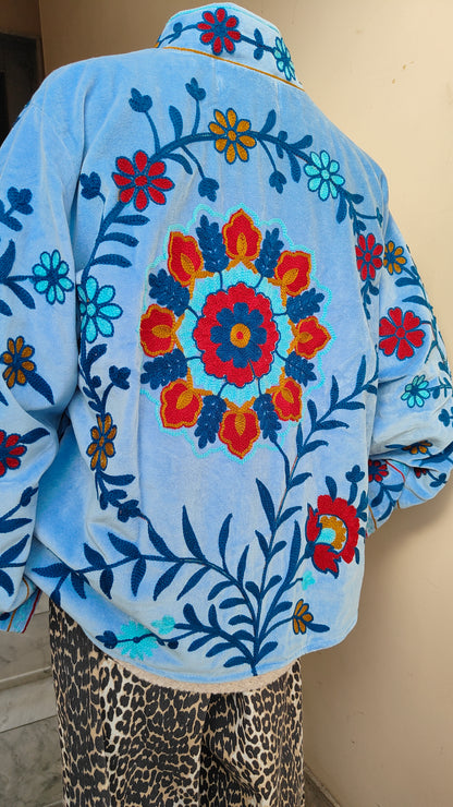 Giacca Boho con Tasche Laterali