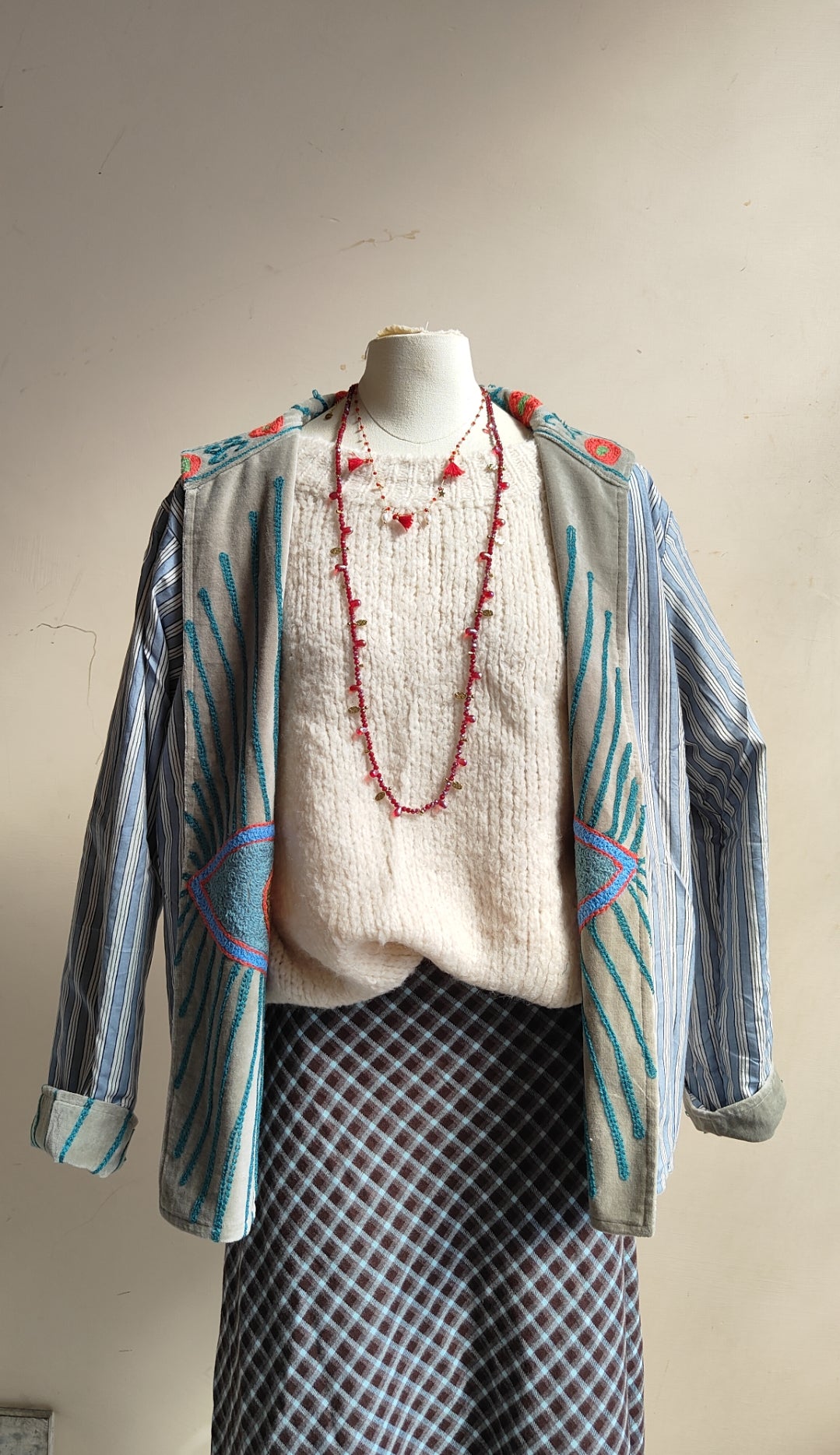 Giacca Boho con Tasche Laterali