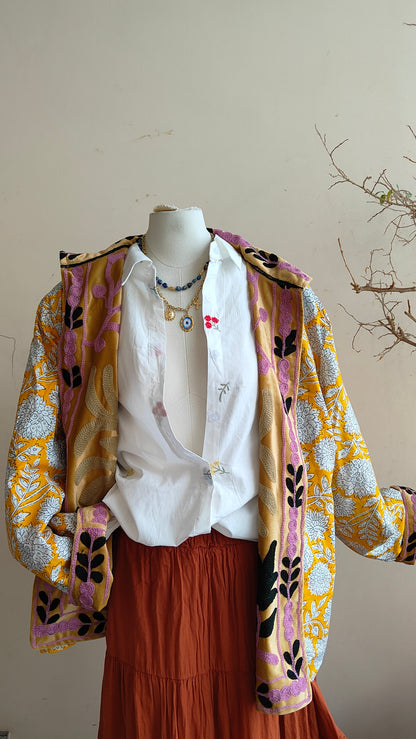 Giacca Boho con Tasche Laterali