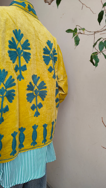 Giacca Boho con Tasche Laterali