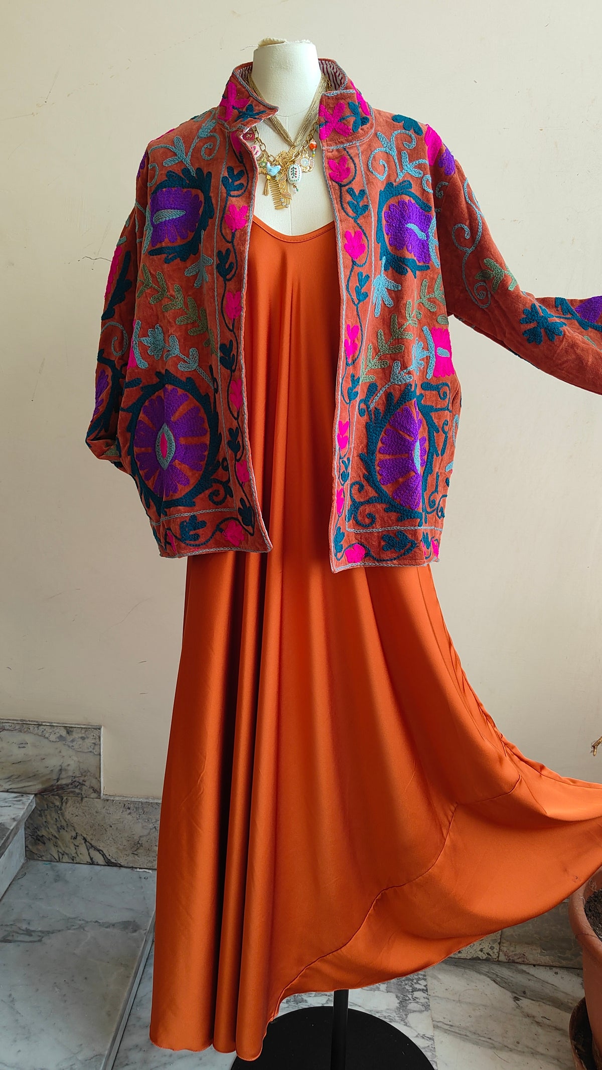 Giacca Boho con Tasche Laterali
